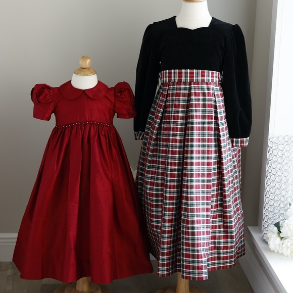 Strasburg Dress Black Velvet Silk Plaid Special Occasion Size 8/10 - Picture 7 of 8